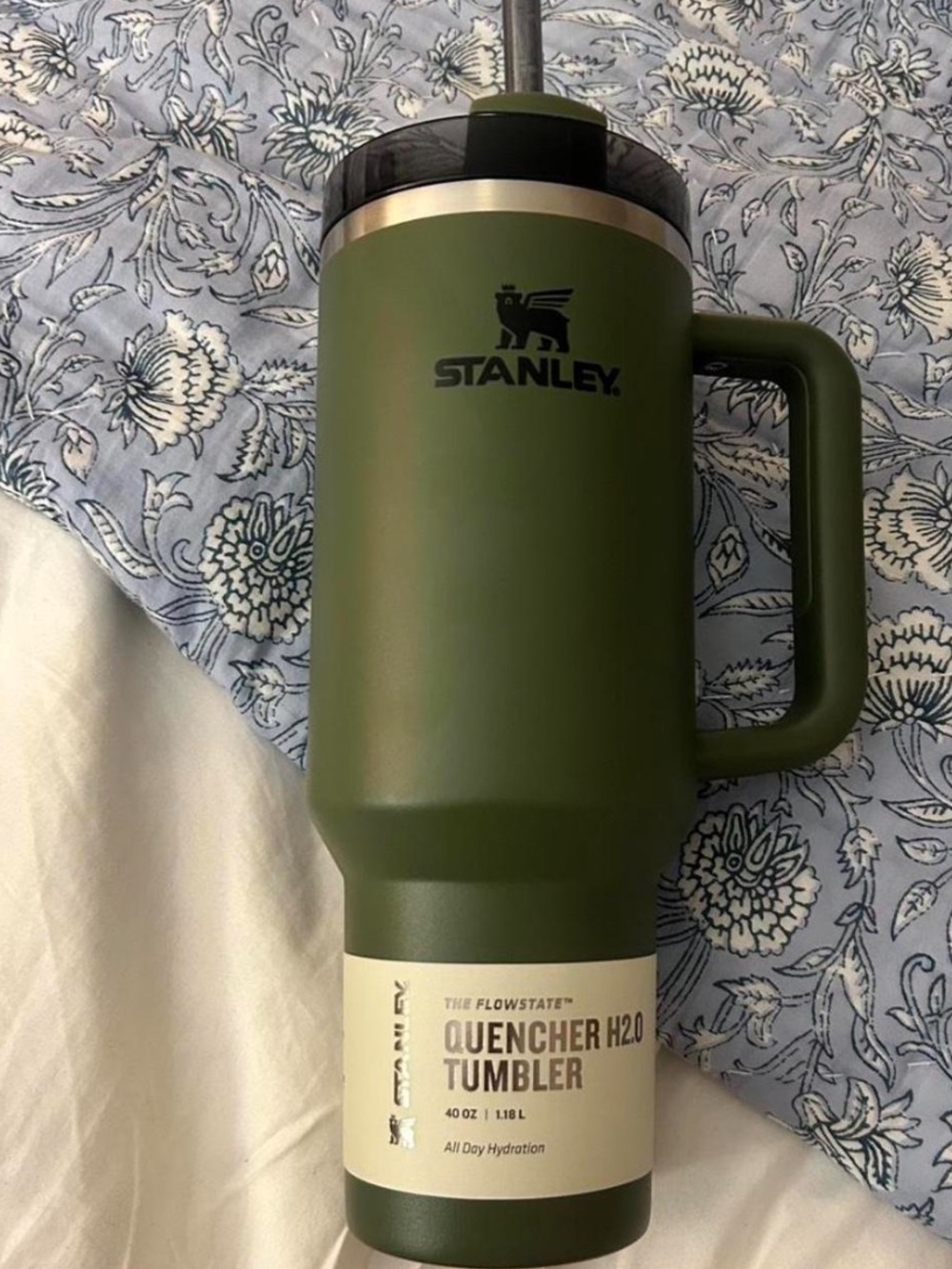 Stanley Cup Olive Green Insulated Tumbler with Handle 40 oz